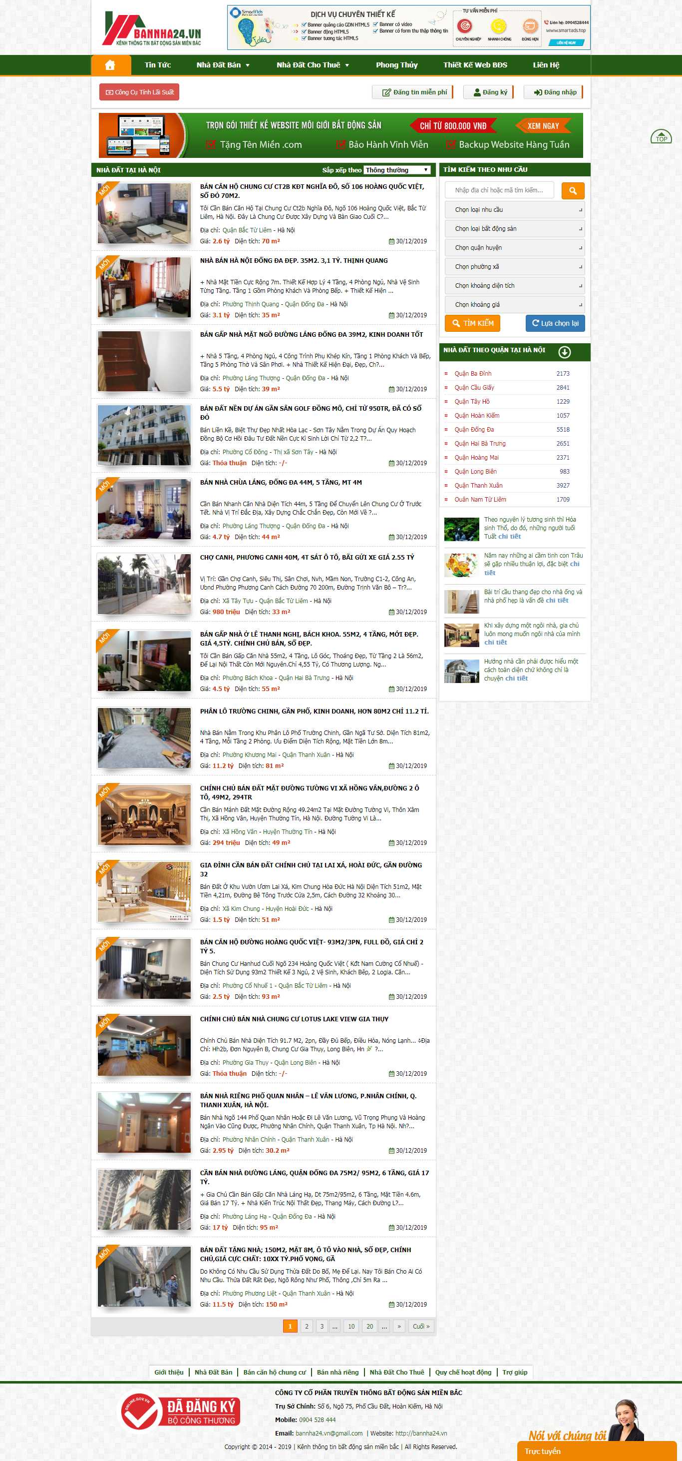 Thiết kế Web chuyên nghiệp đẹp - bannha24.vn