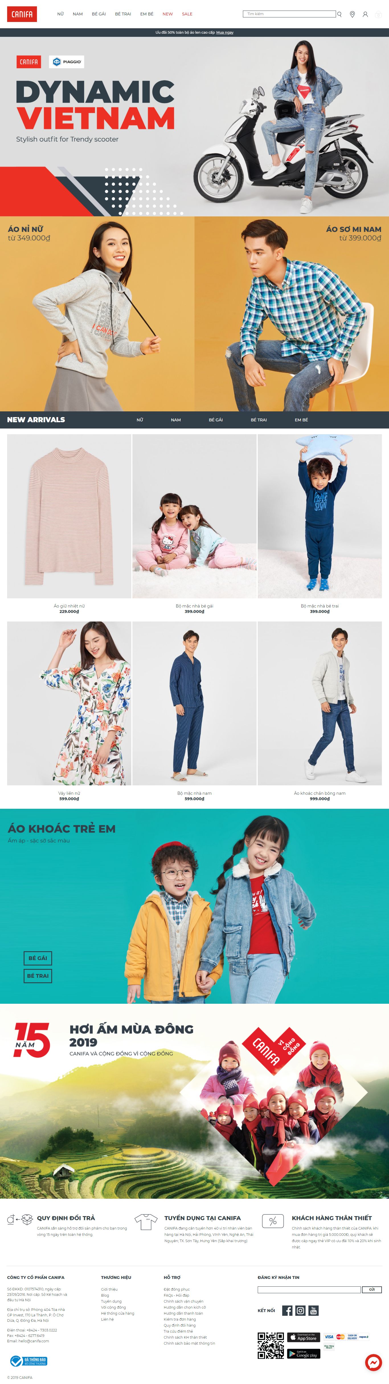 Thiết kế Web thiết kế thời trang - canifa.com