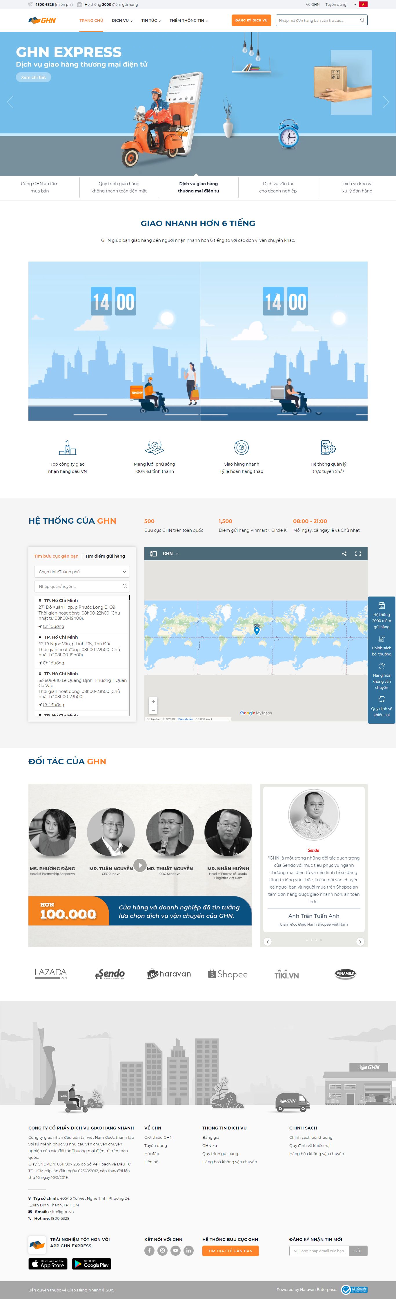 Thiết kế Web giao hàng - ghn.vn