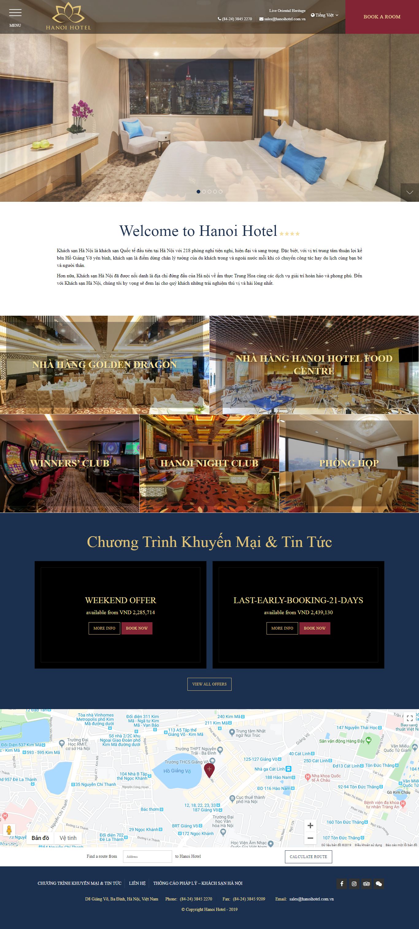 Thiết kế Web khách sạn - hanoihotel.com.vn