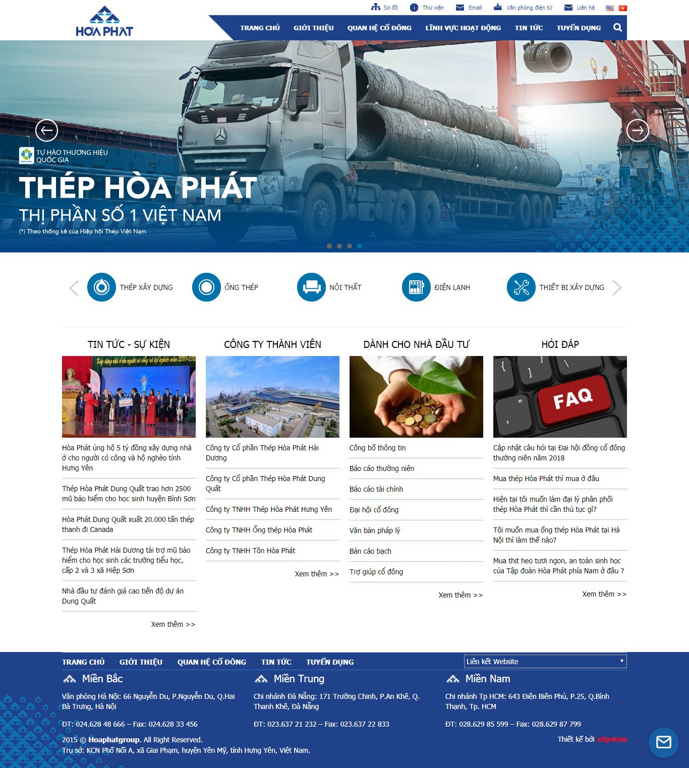 Thiết kế Web thép - www.hoaphat.com.vn