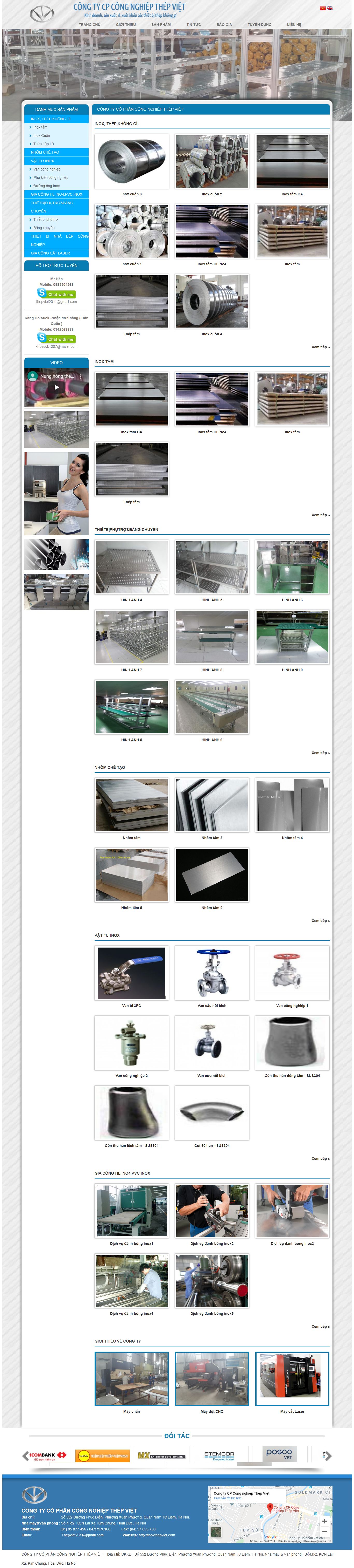 Thiết kế Web inox - inoxthepviet.com