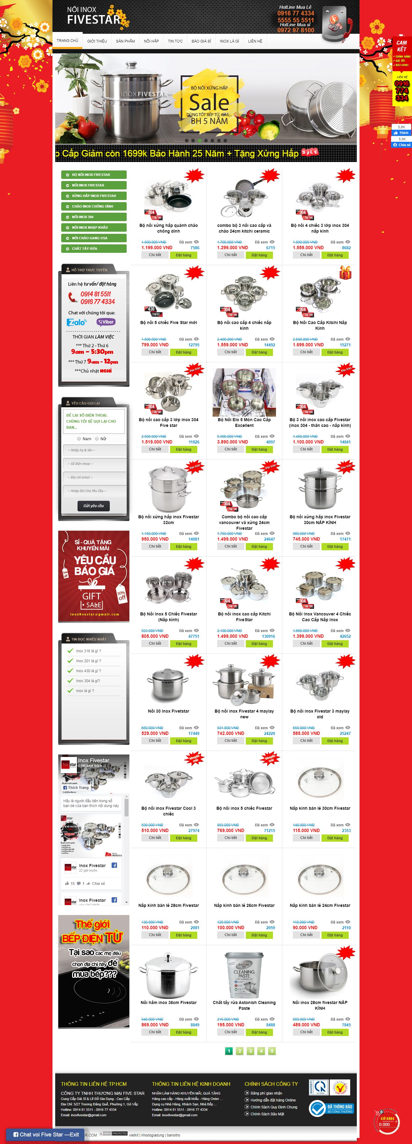 Thiết kế Web inox - inoxfivestar.com