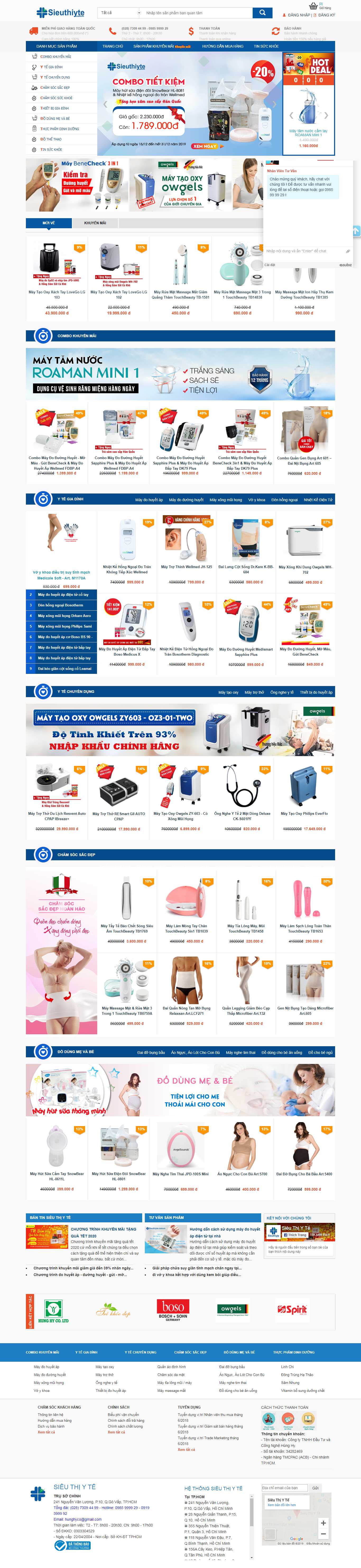 Thiết kế Web thiết bị y tế - sieuthiyte.com.vn