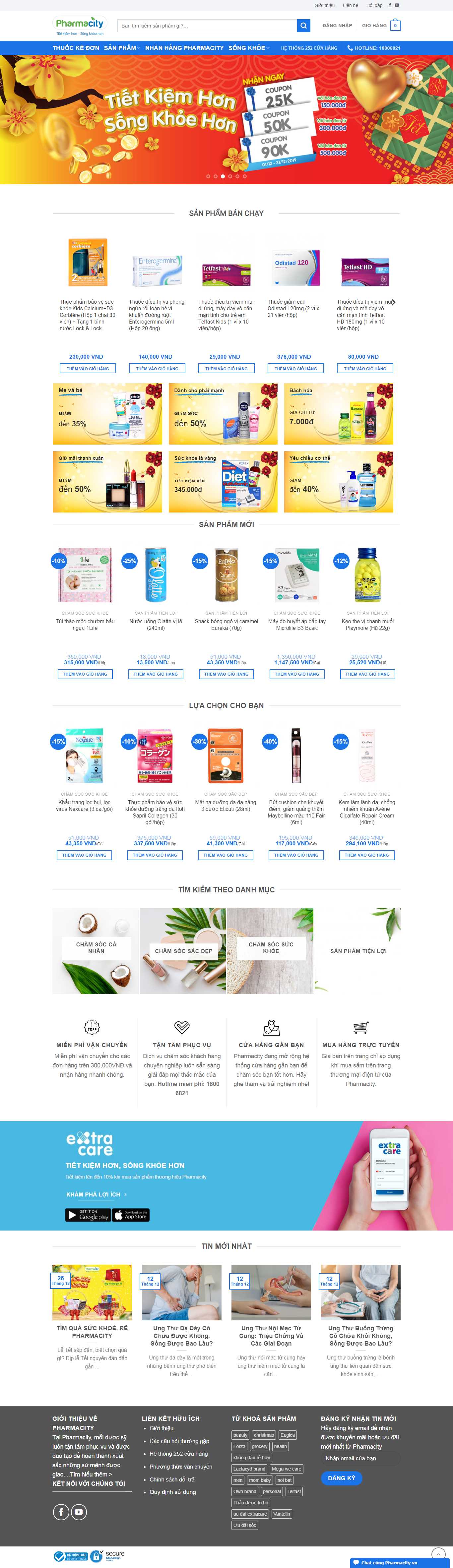 Thiết kế Web thiết bị y tế - www.pharmacity.vn