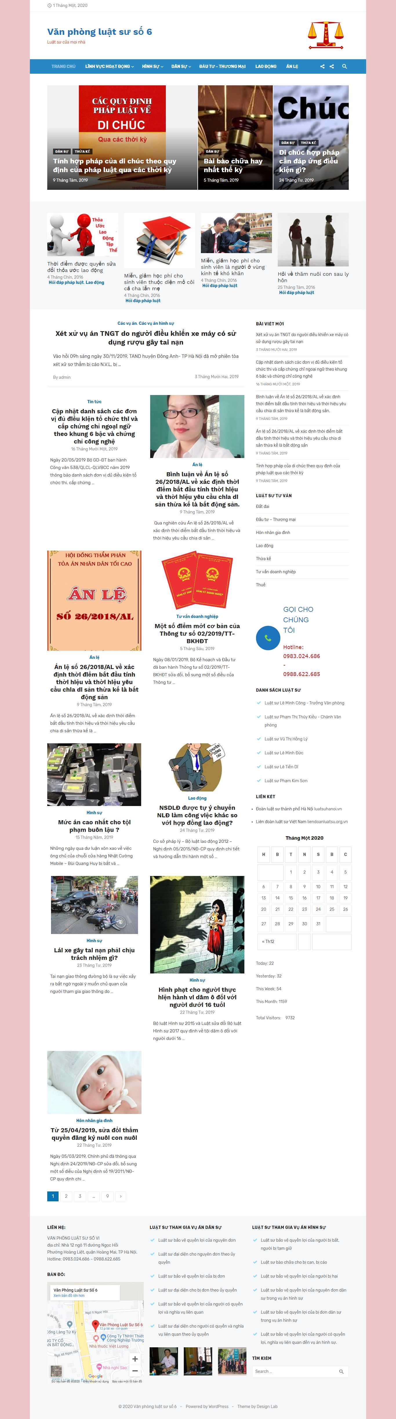Thiết kế Web văn phòng luật sư - vanphongluatsuso6.com