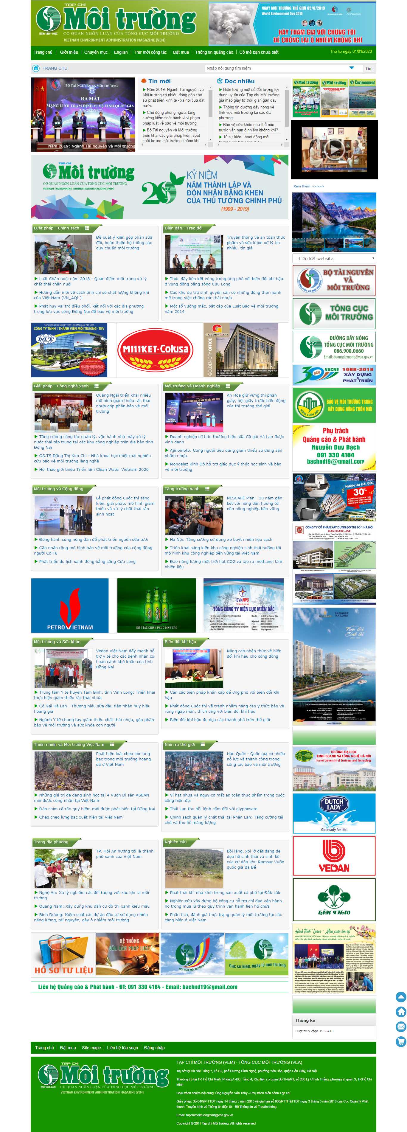 Thiết kế Web môi trường - tapchimoitruong.vn