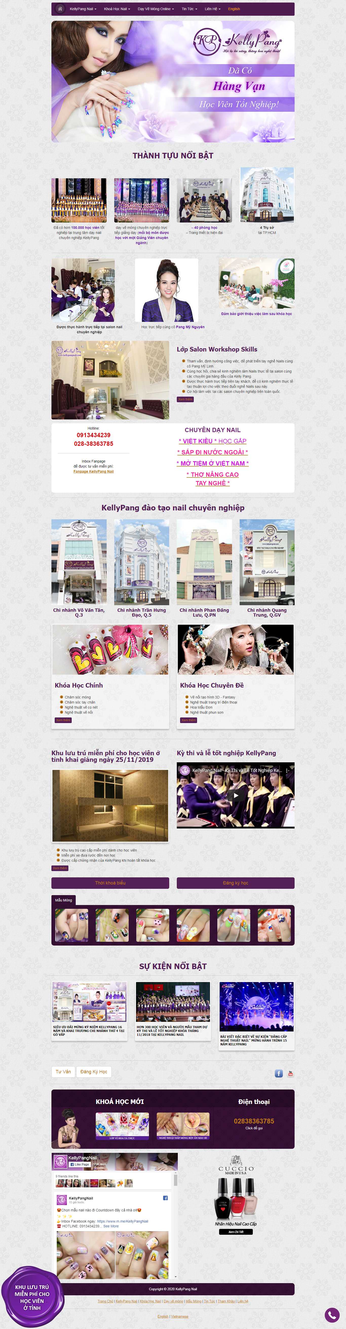 Thiết kế web salon nails - kellypangnail.com
