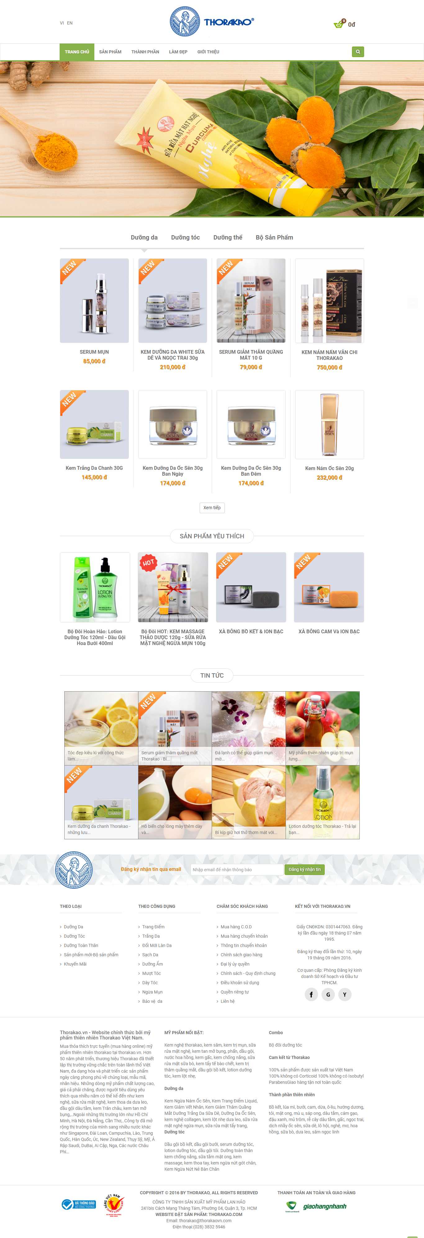 Thiết kế web mỹ phẩm làm đẹp -