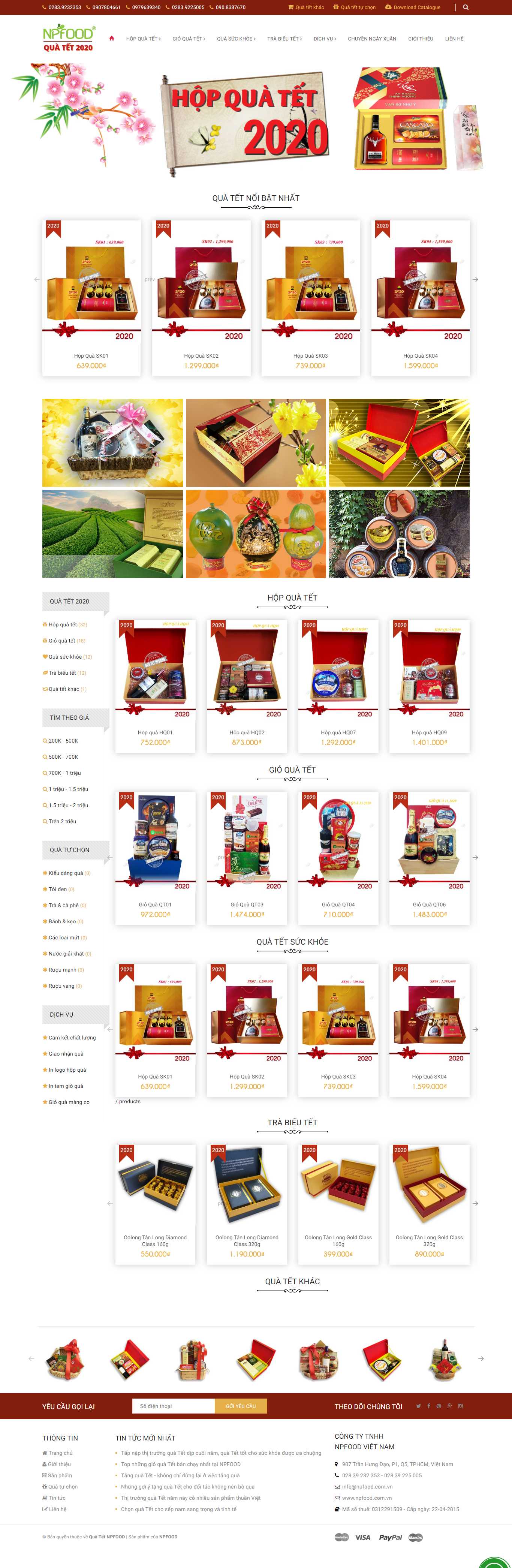Thiết kế web quà tết - quatet.npfood.com.vn