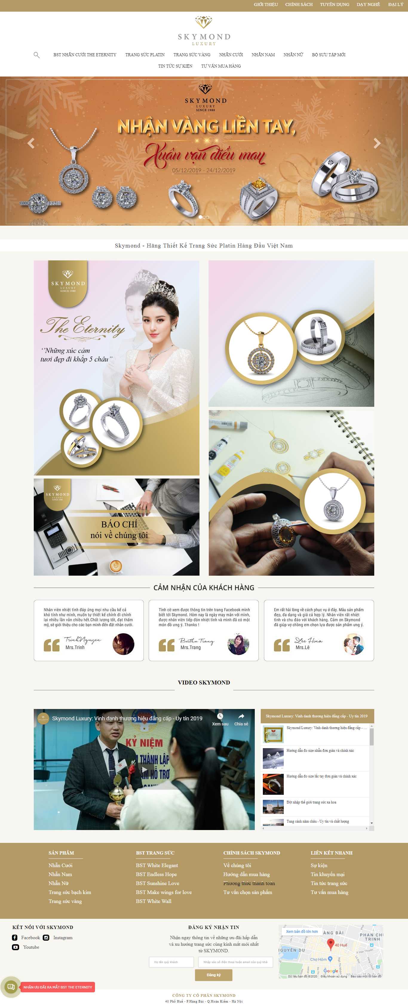 Thiết kế web trang sức đẹp - skymond.vn