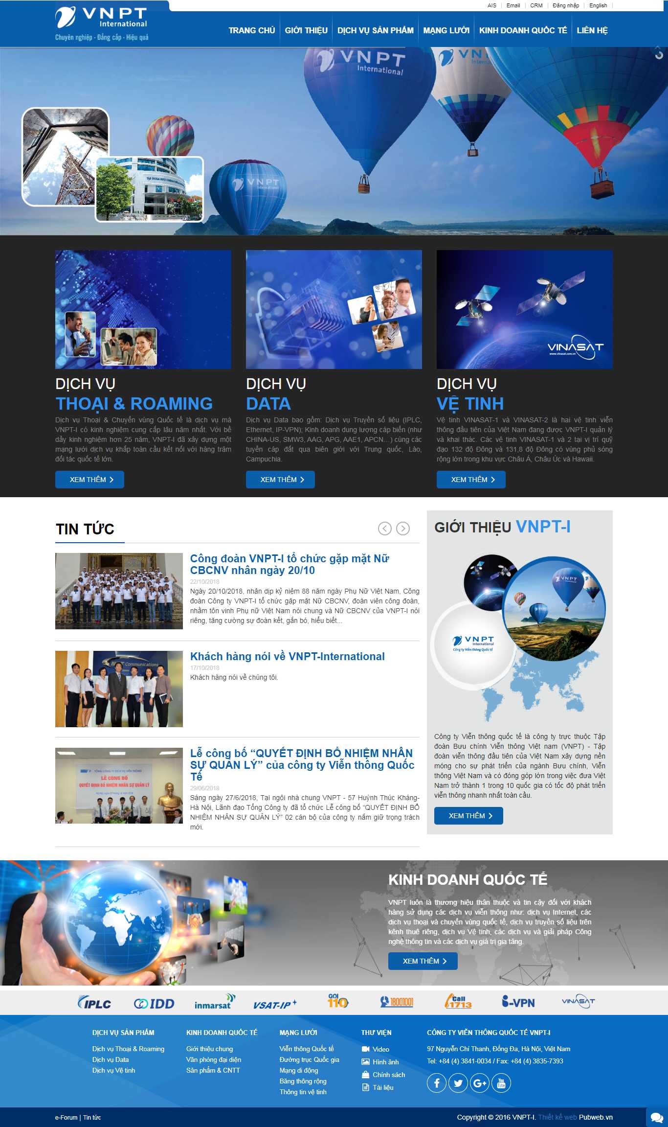 Thiết kế web viễn thông - vnpti.vn