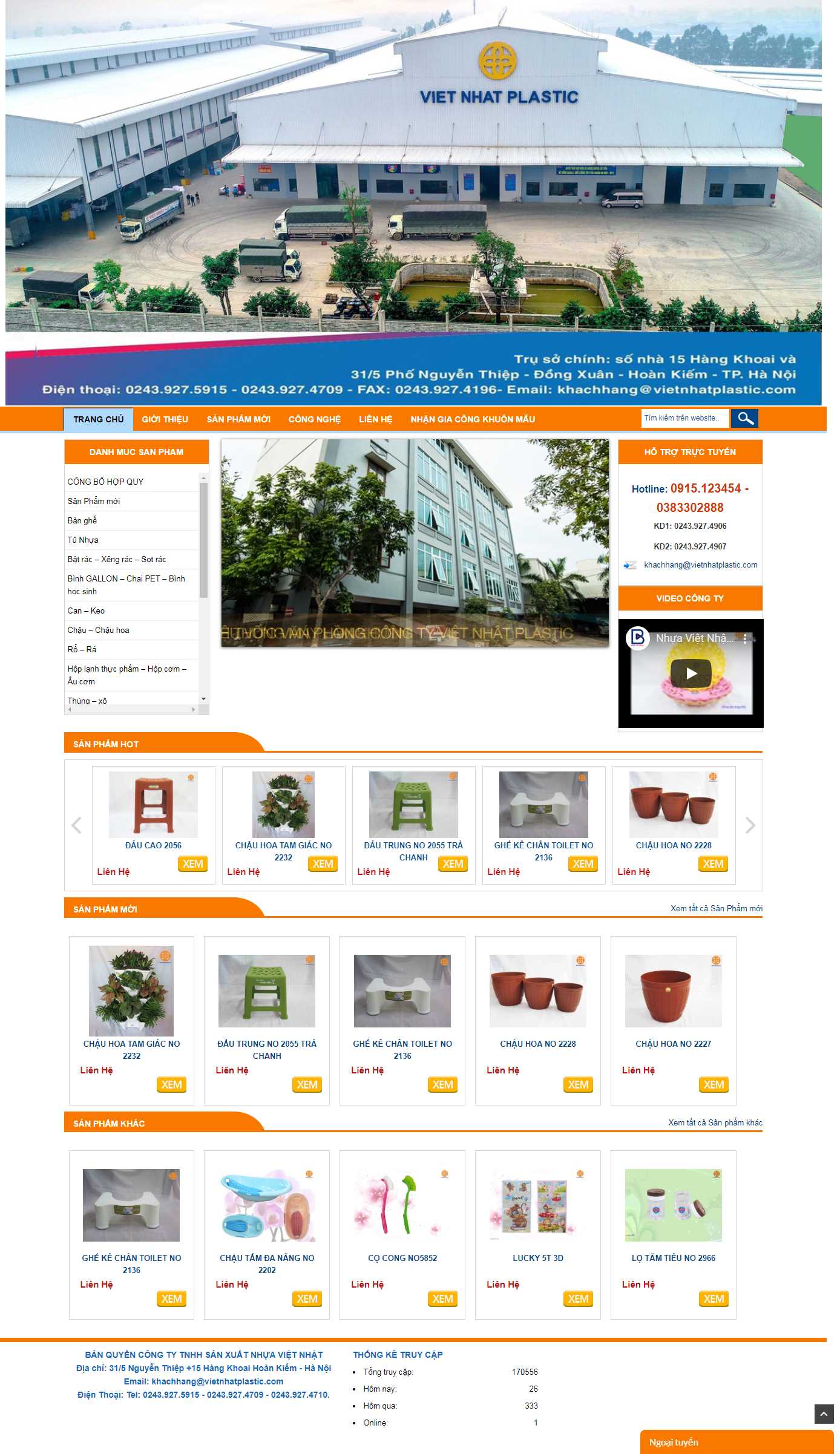 Thiết kế web sản xuất nhựa - vietnhatplastic.com