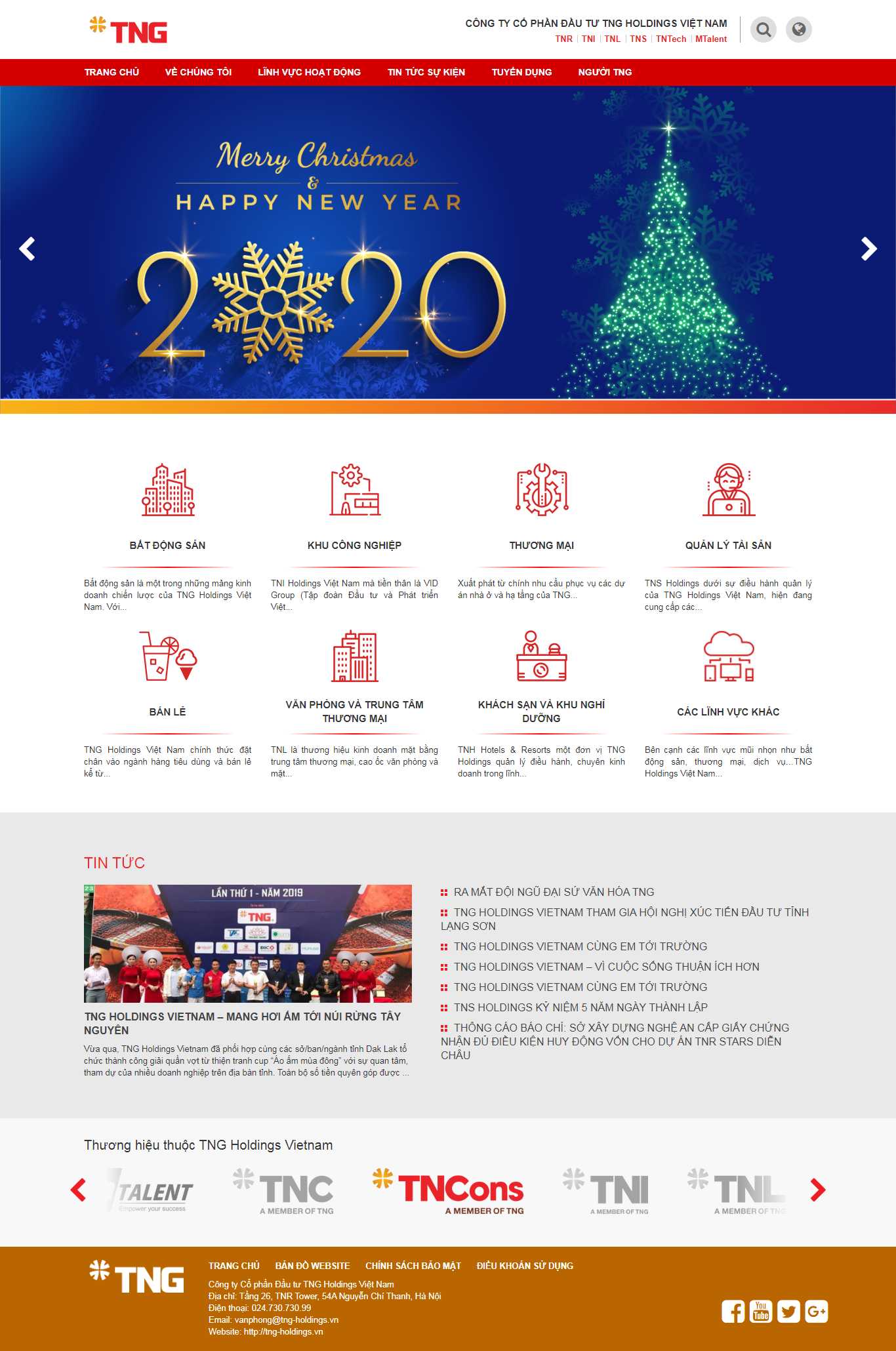 Thiết kế web khu công nghiệp - tng-holdings.vn