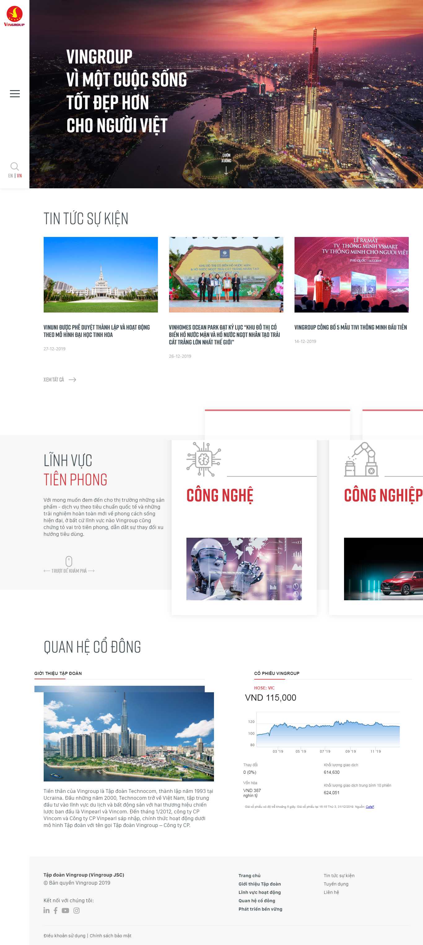 Thiết kế web tập đoàn - vingroup.net