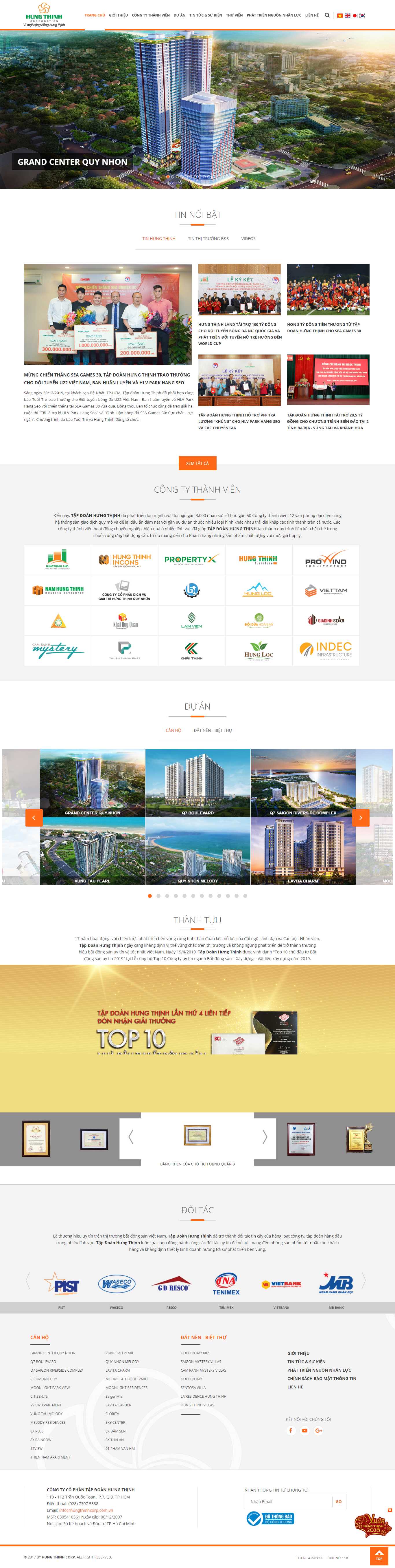 Thiết kế web tập đoàn - www.hungthinhcorp.com.vn
