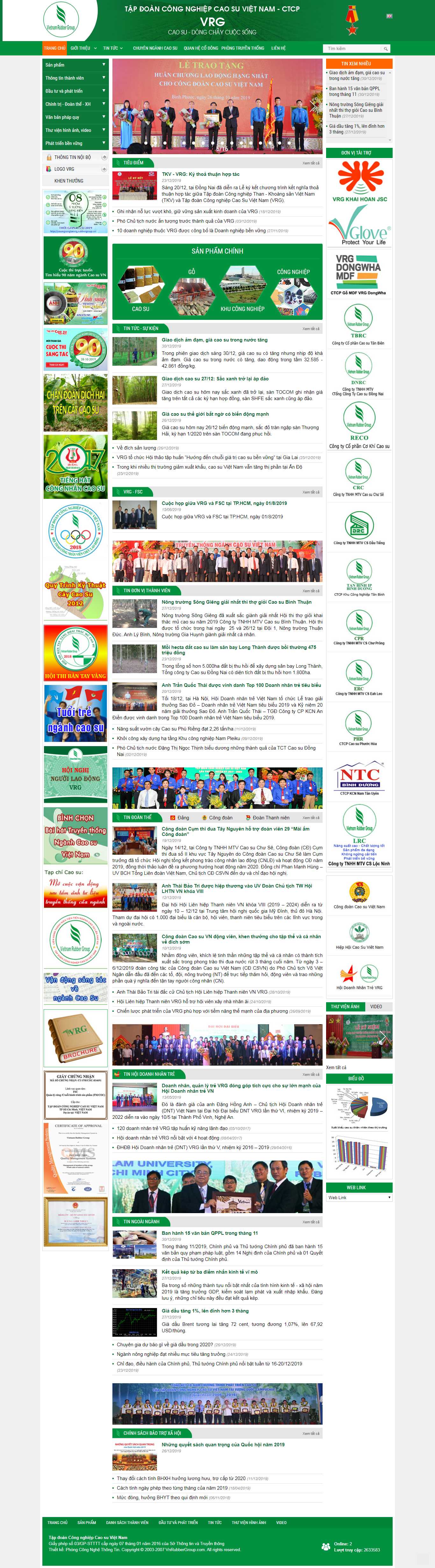 Thiết kế web tập đoàn - vnrubbergroup.com