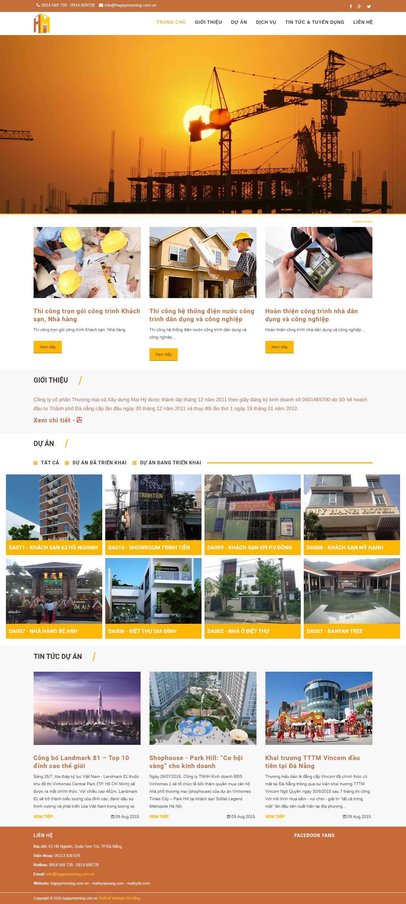 Thiết kế web công ty - maihydanang.com