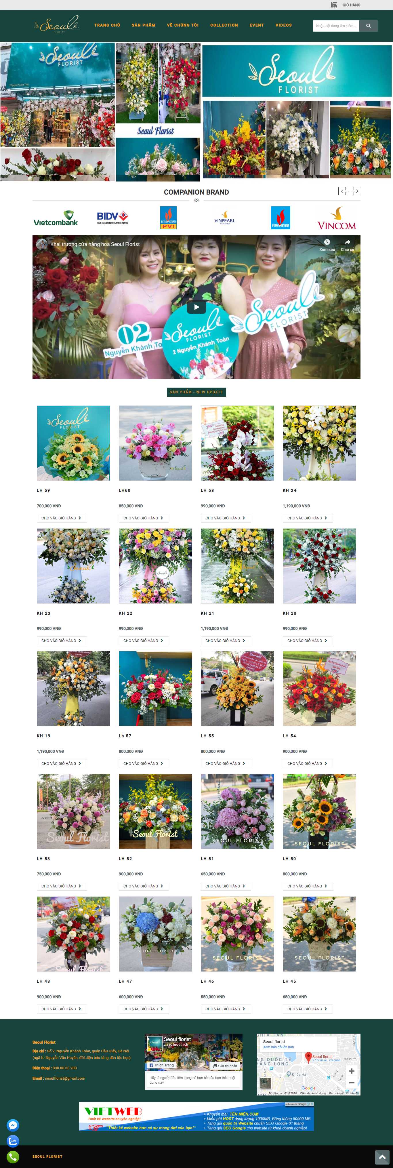 Thiết kế web theo yêu cầu - seoulflorist.vn