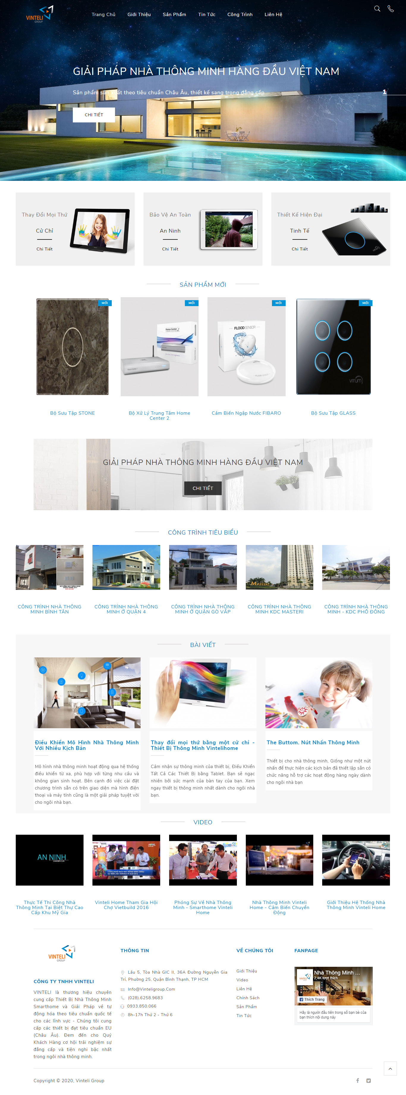 Thiết kế web hệ thống an ninh - vintelihome.com