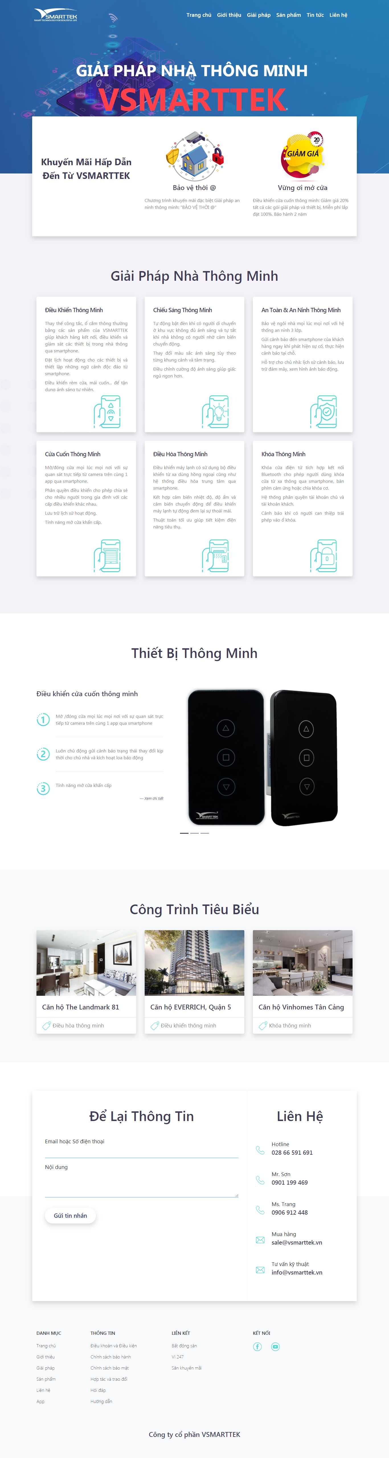 Thiết kế web hệ thống an ninh - www.vsmarttek.vn