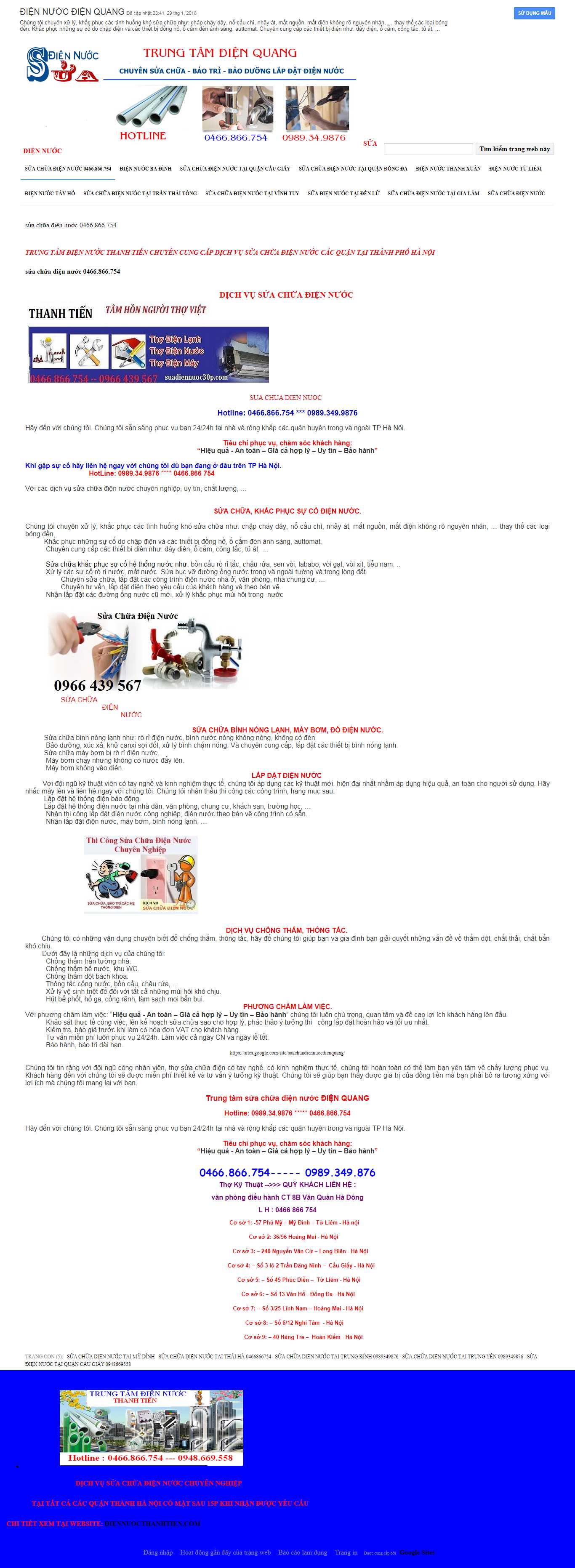Thiết kế web miễn phí - sites.google.com