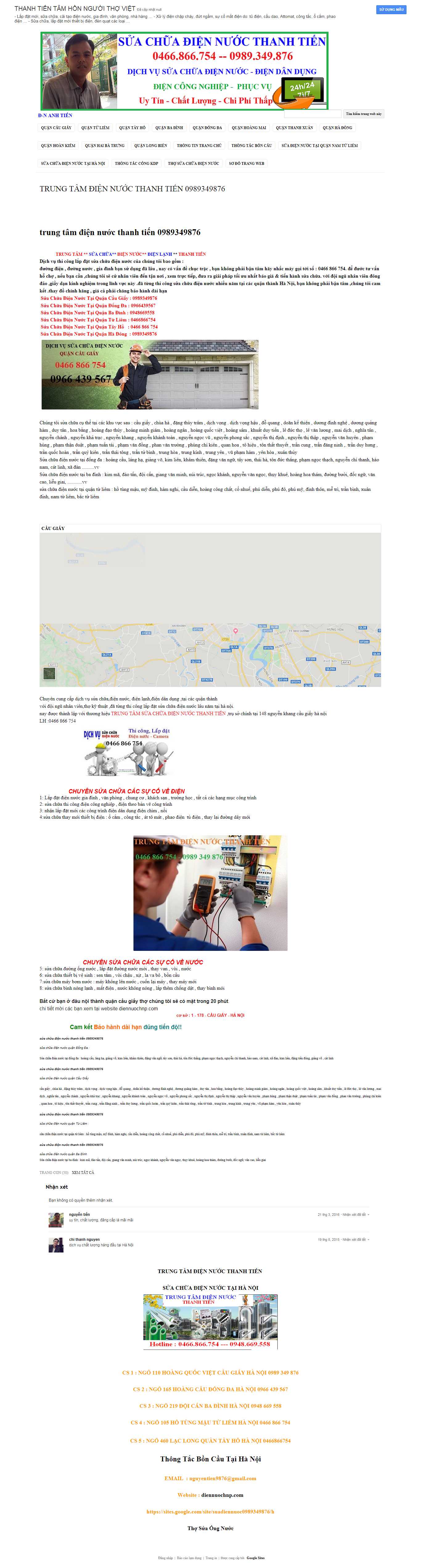 Thiết kế web miễn phí - sites.google.com