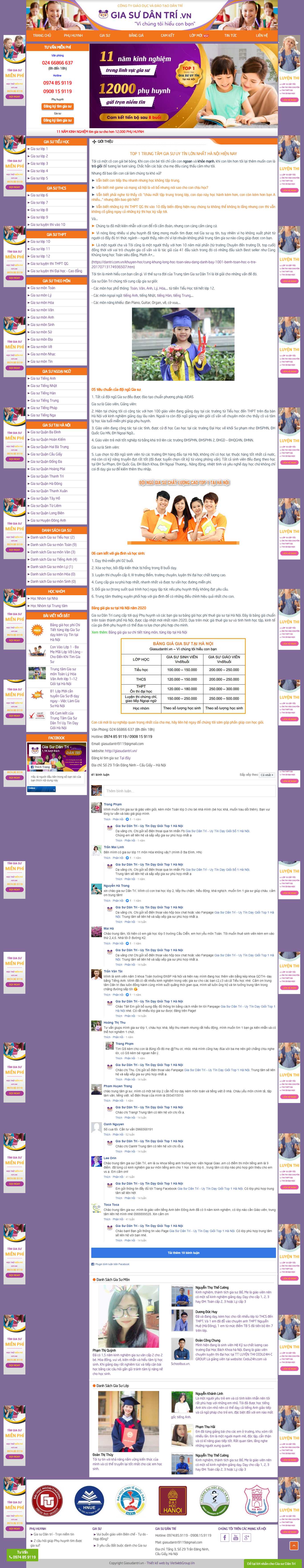 Thiết kế web gia sư - giasudantri.vn