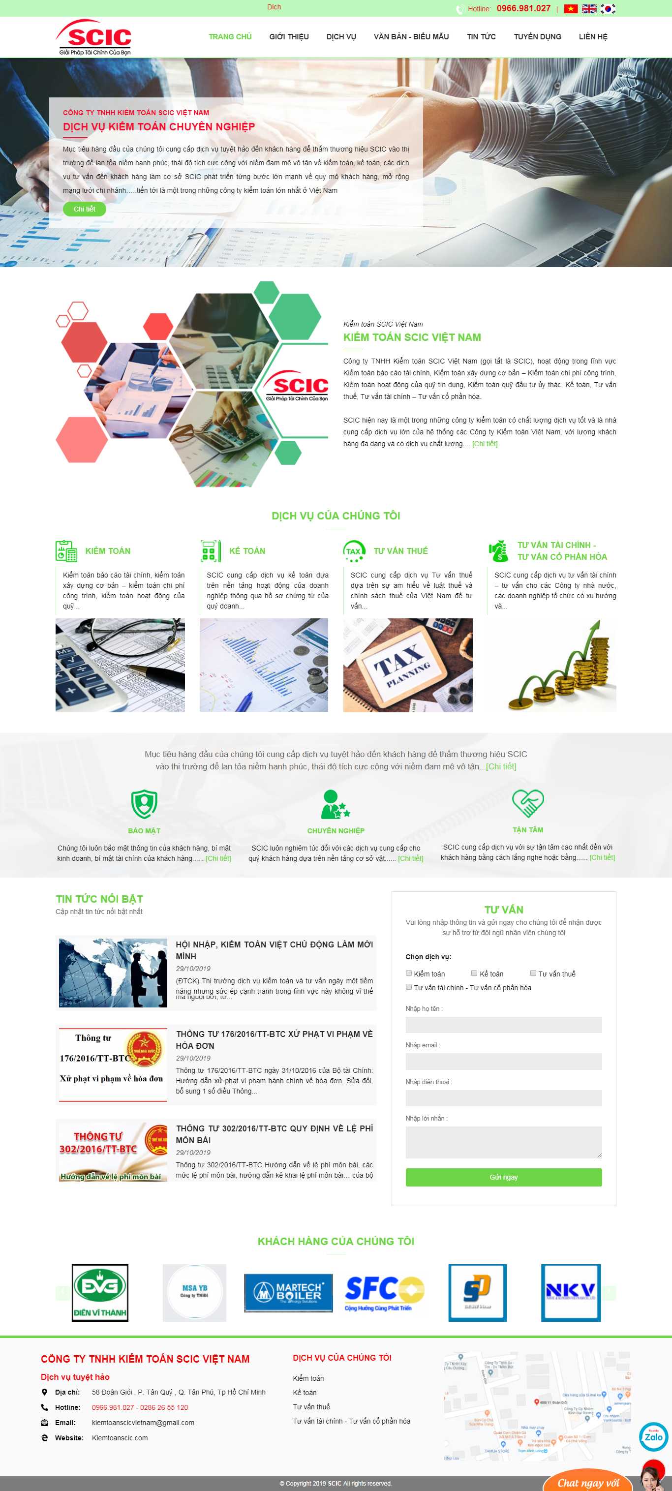 Thiết kế web kế toán - kiemtoanscic.com