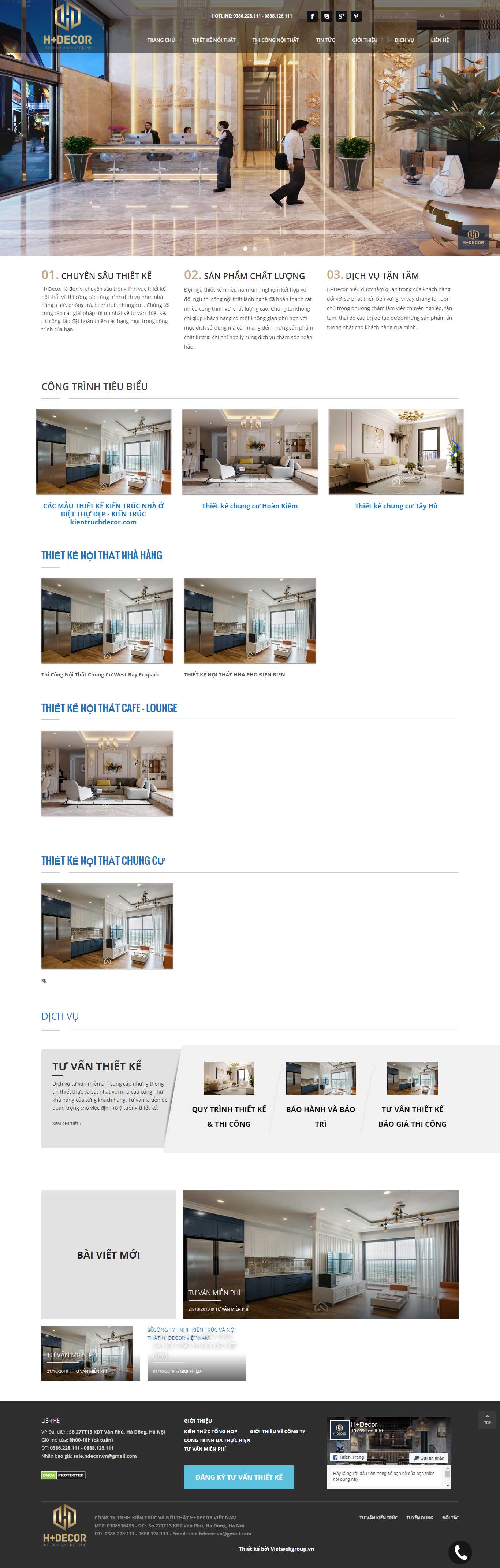 Thiết kế web có sẵn - kientruchdecor.com