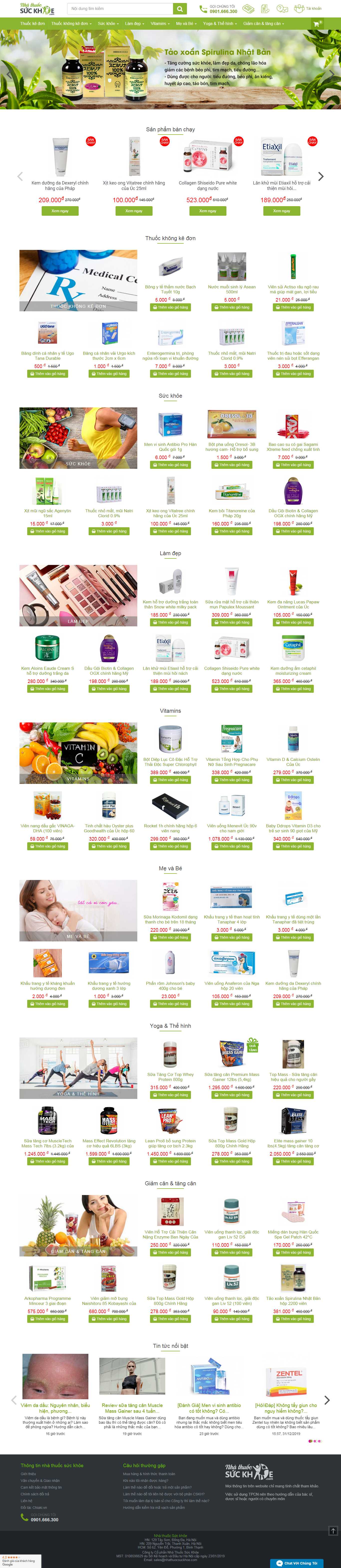 Thiết kế web hiệu thuốc - nhathuocsuckhoe.com