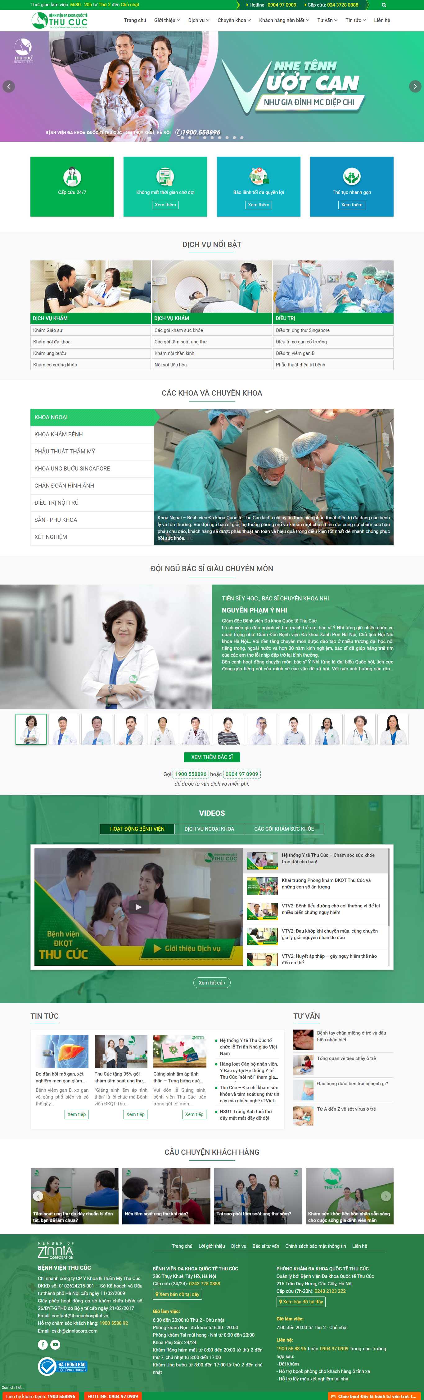 Thiết kế web bệnh viện - benhvienthucuc.com