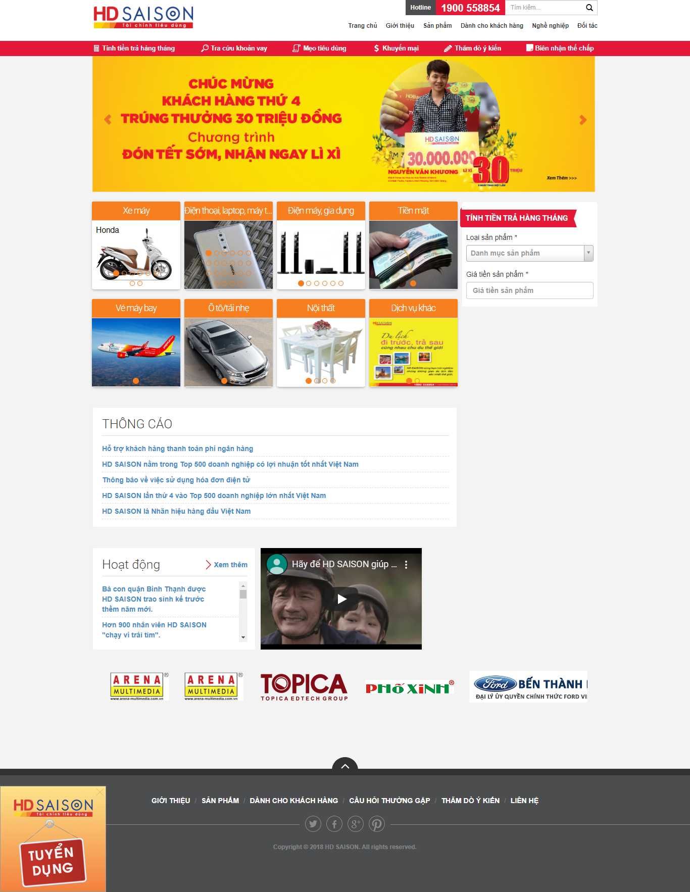 Thiết kế web tài chính - www.hdsaison.com.vn