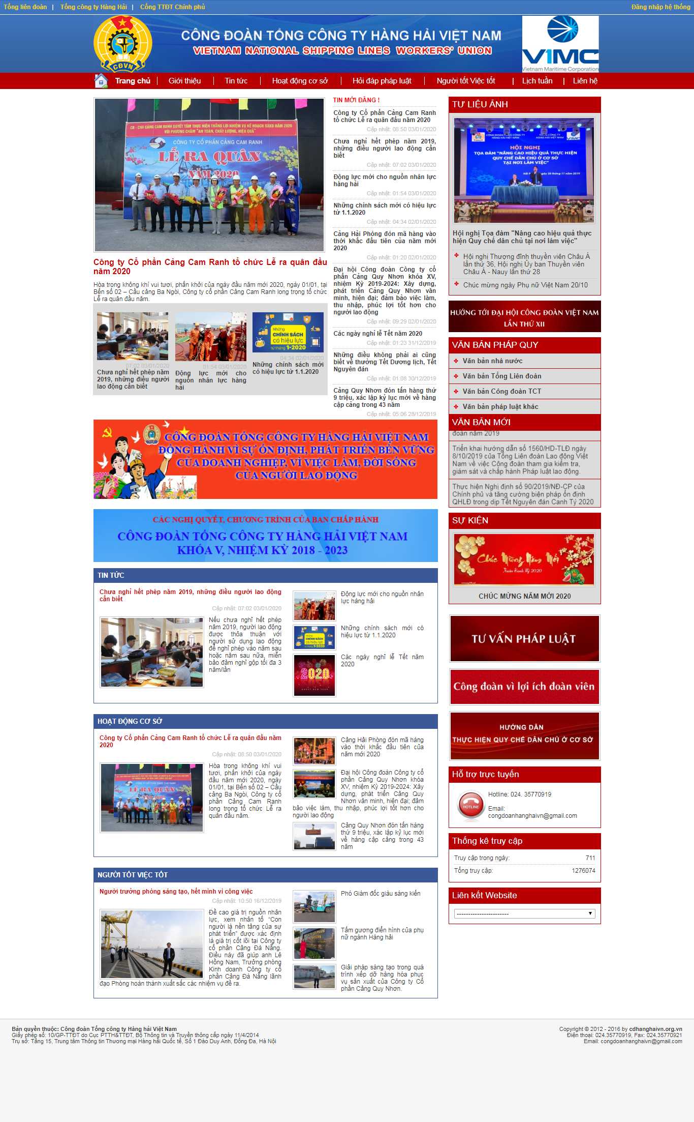 Thiết kế web hàng hải - cdhanghaivn.org.vn