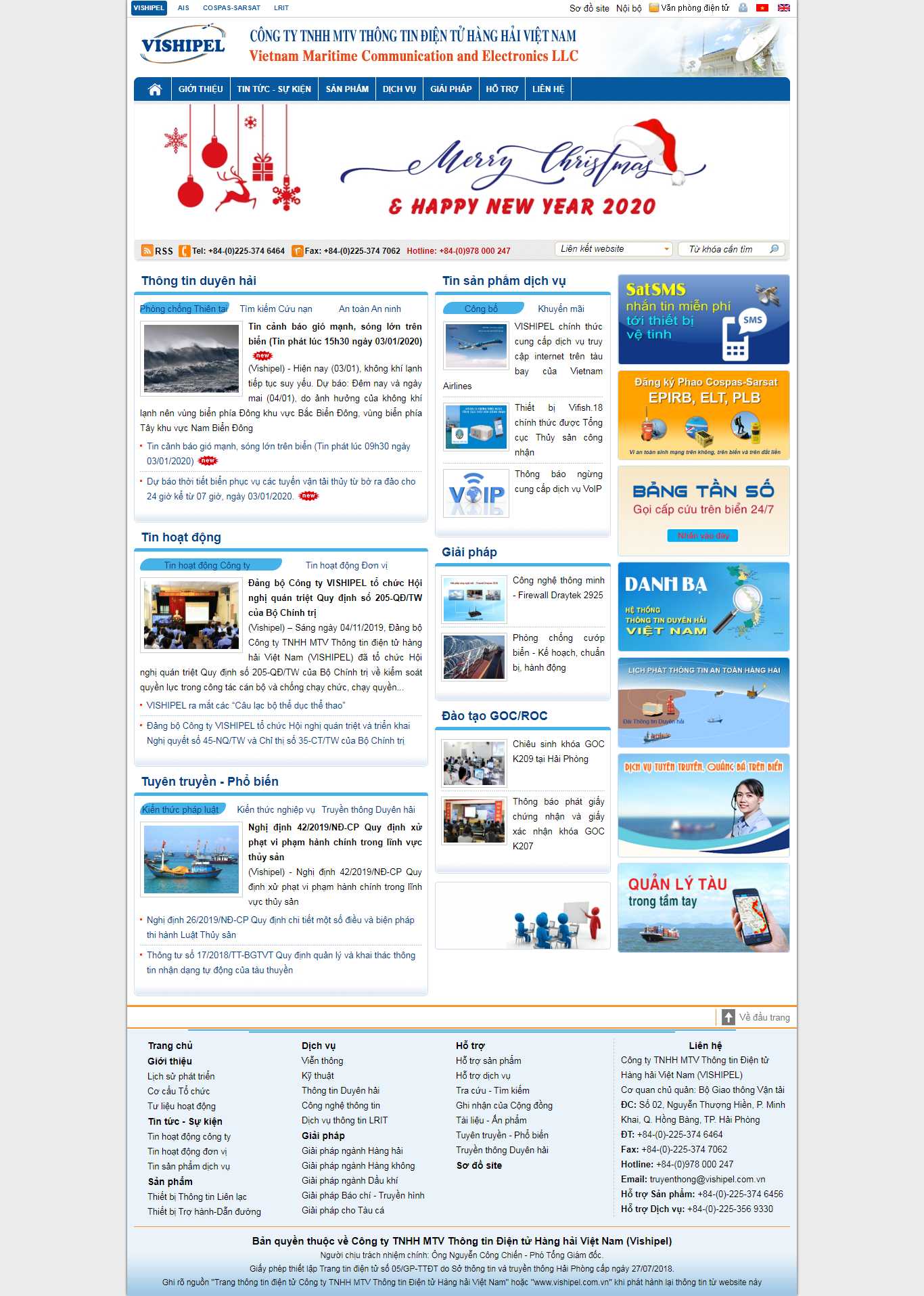 Thiết kế web hàng hải - vishipel.com.vn