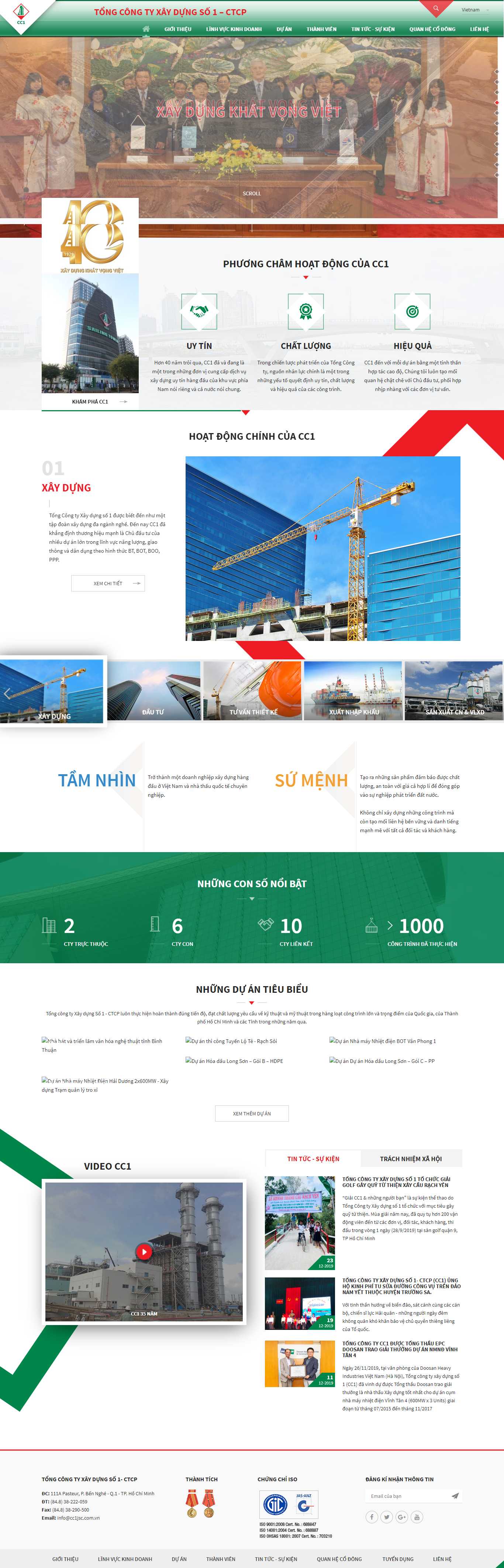 Thiết kế web xây dựng - www.cc1jsc.com.vn