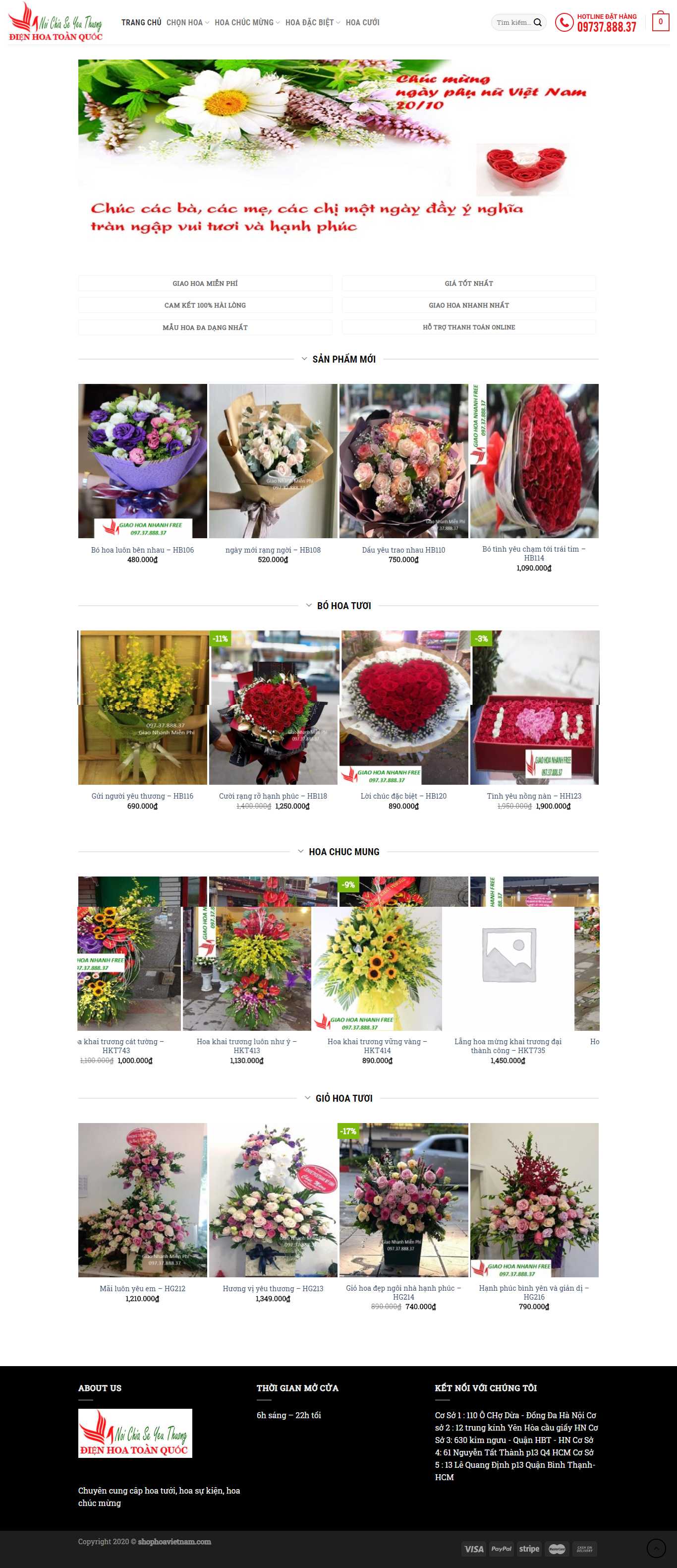 Thiết kế web chuyên nghiệp tại tphcm - shophoavietnam.com