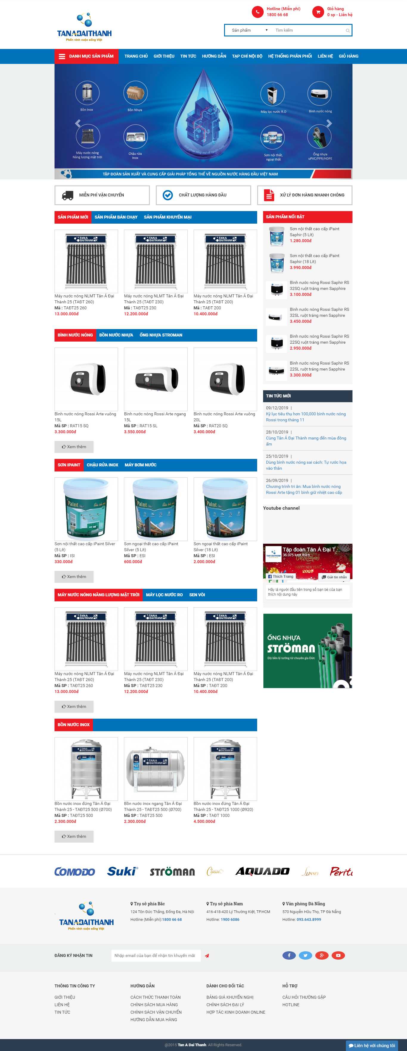 Thiết kế web bán sơn - tanaonline.vn