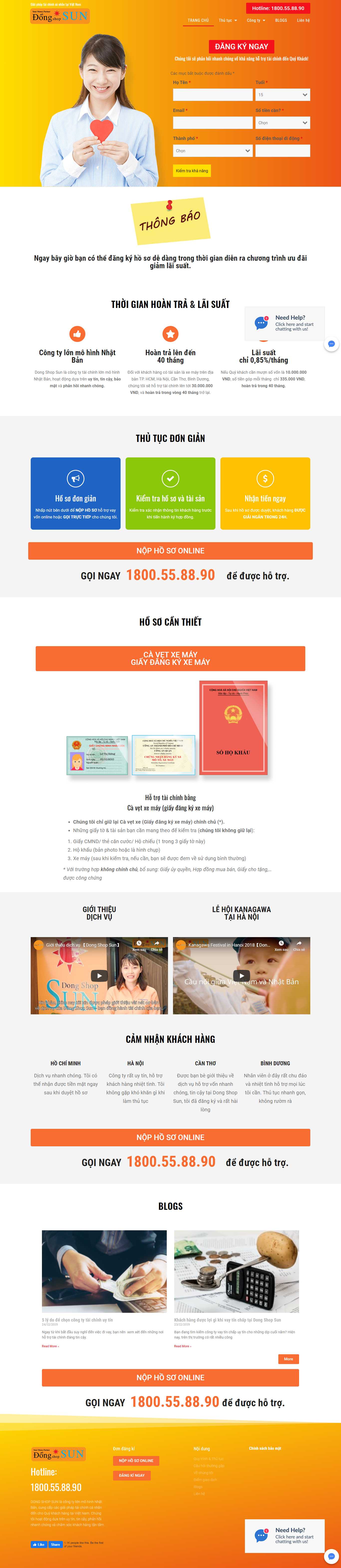 Thiết kế web cao cấp - dongshopsun.vn