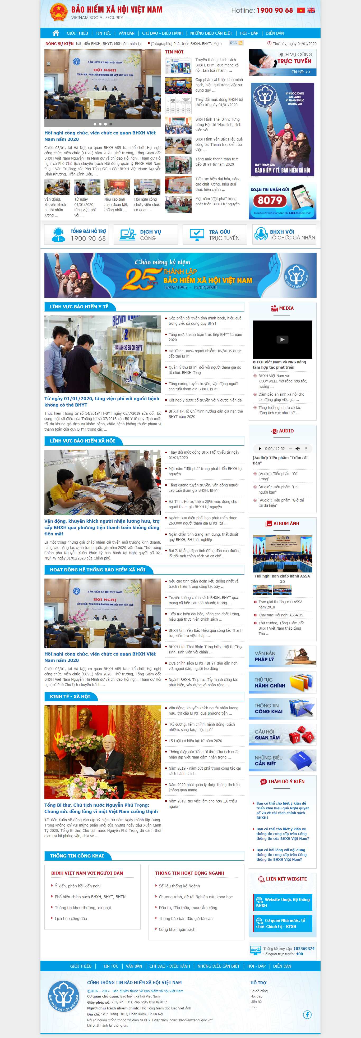 Thiết kế web nhà nước - baohiemxahoi.gov.vn