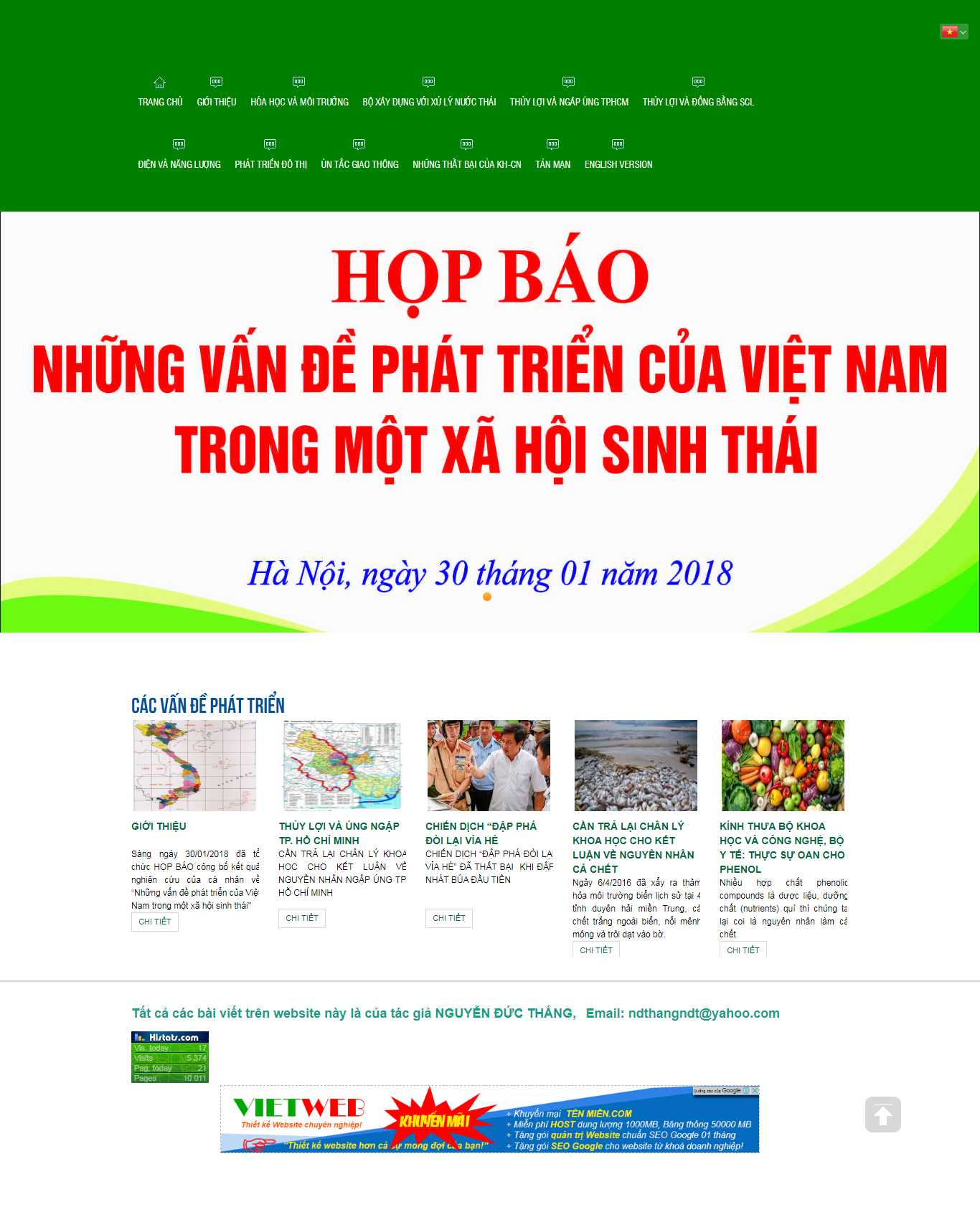Thiết kế web cá nhân - nguyenducthang.vn