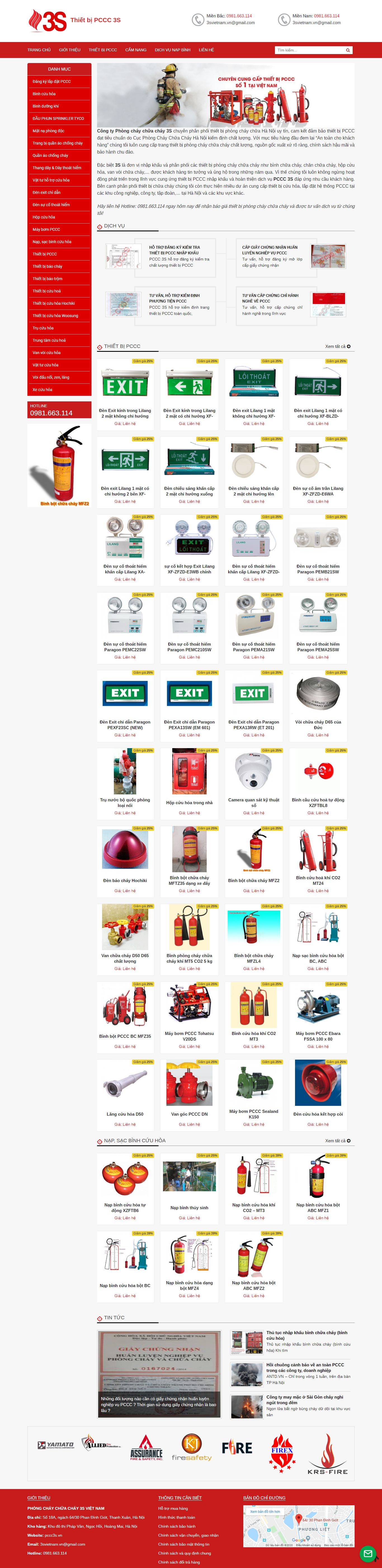 Thiết kế Web phòng cháy, chữa cháy - pccc3s.vn