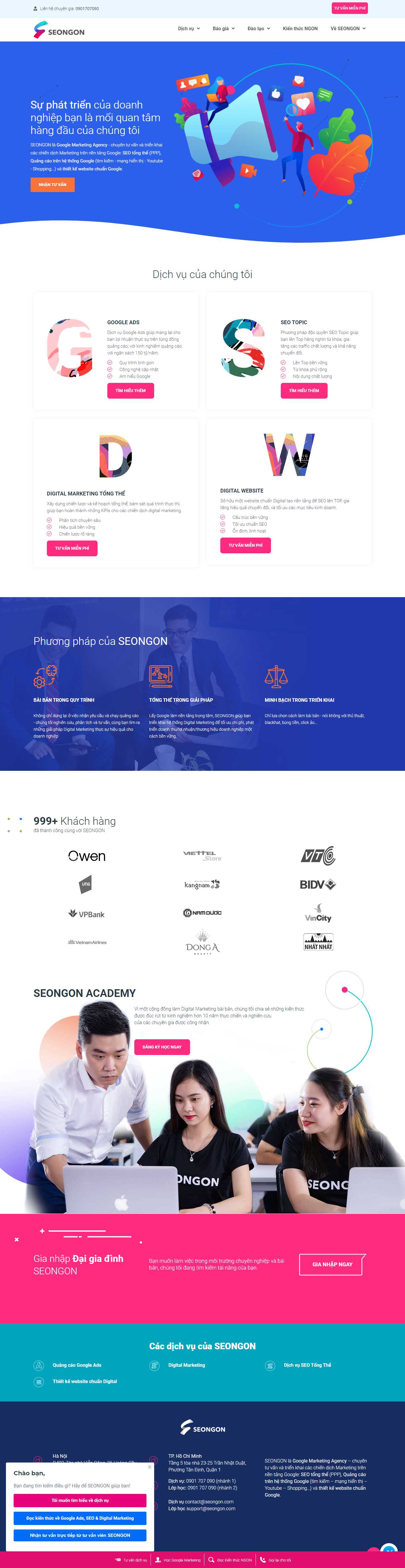 Thiết kế web quảng cáo google - seongon.com