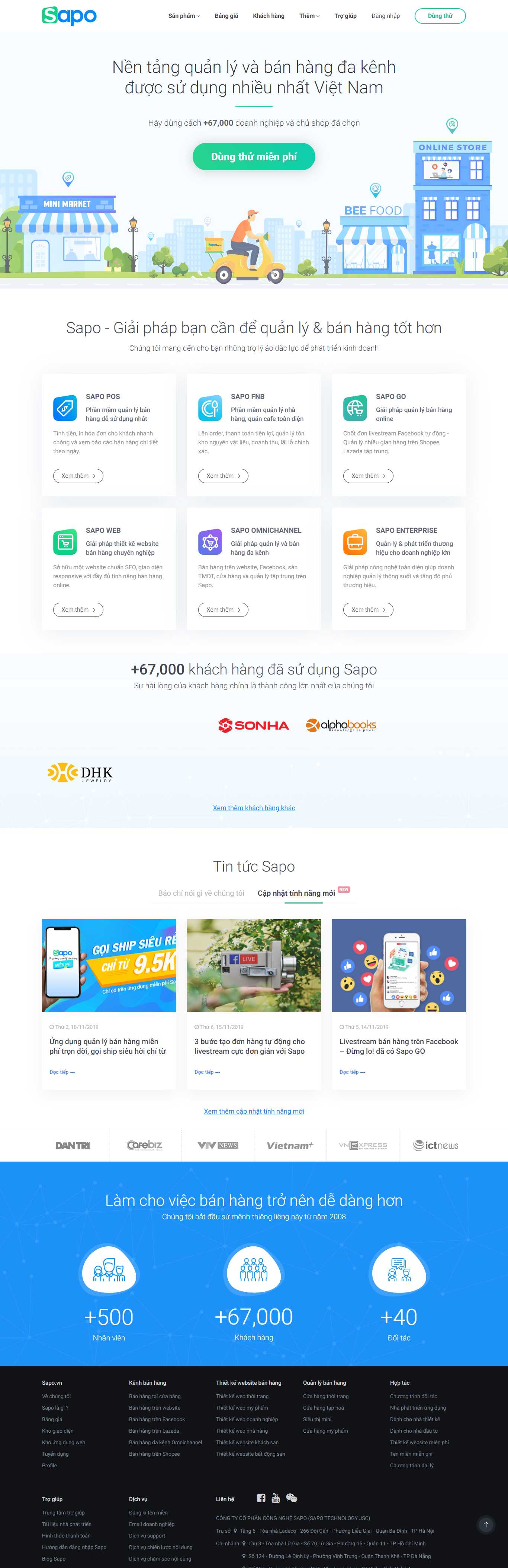 Thiết kế web quảng cáo facebook - www.sapo.vn