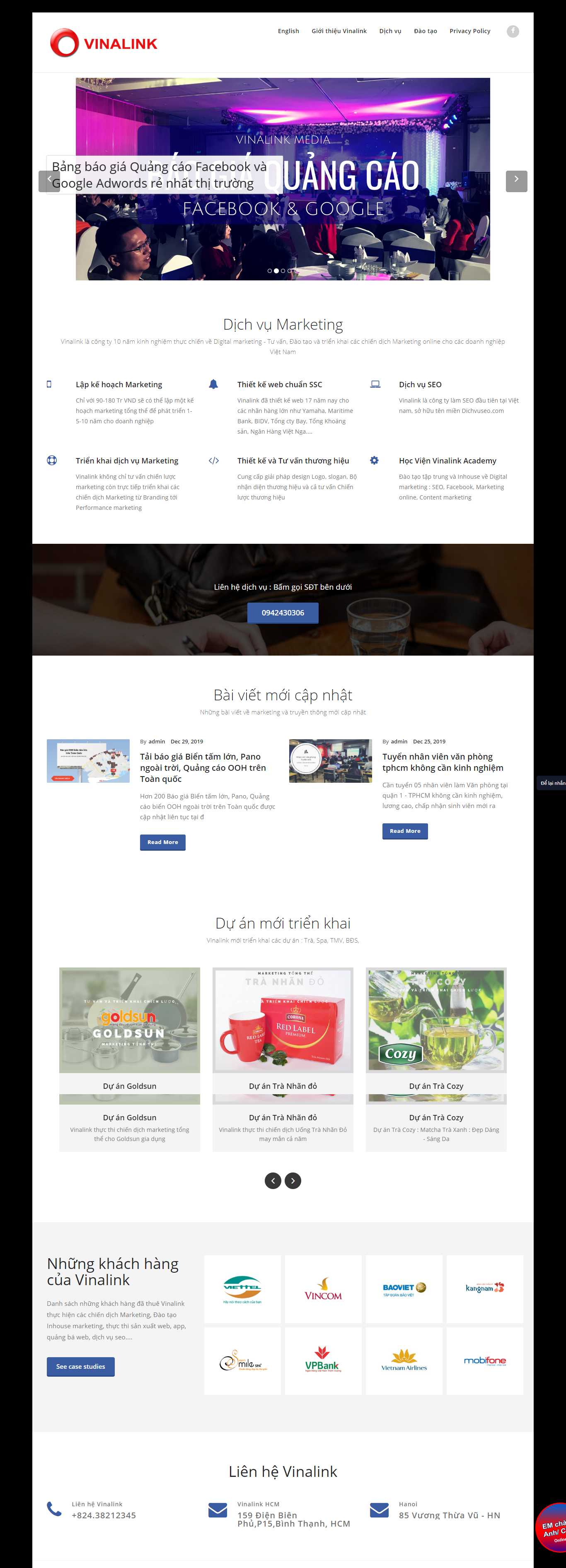 Thiết kế web quảng cáo facebook - www.vinalink.com