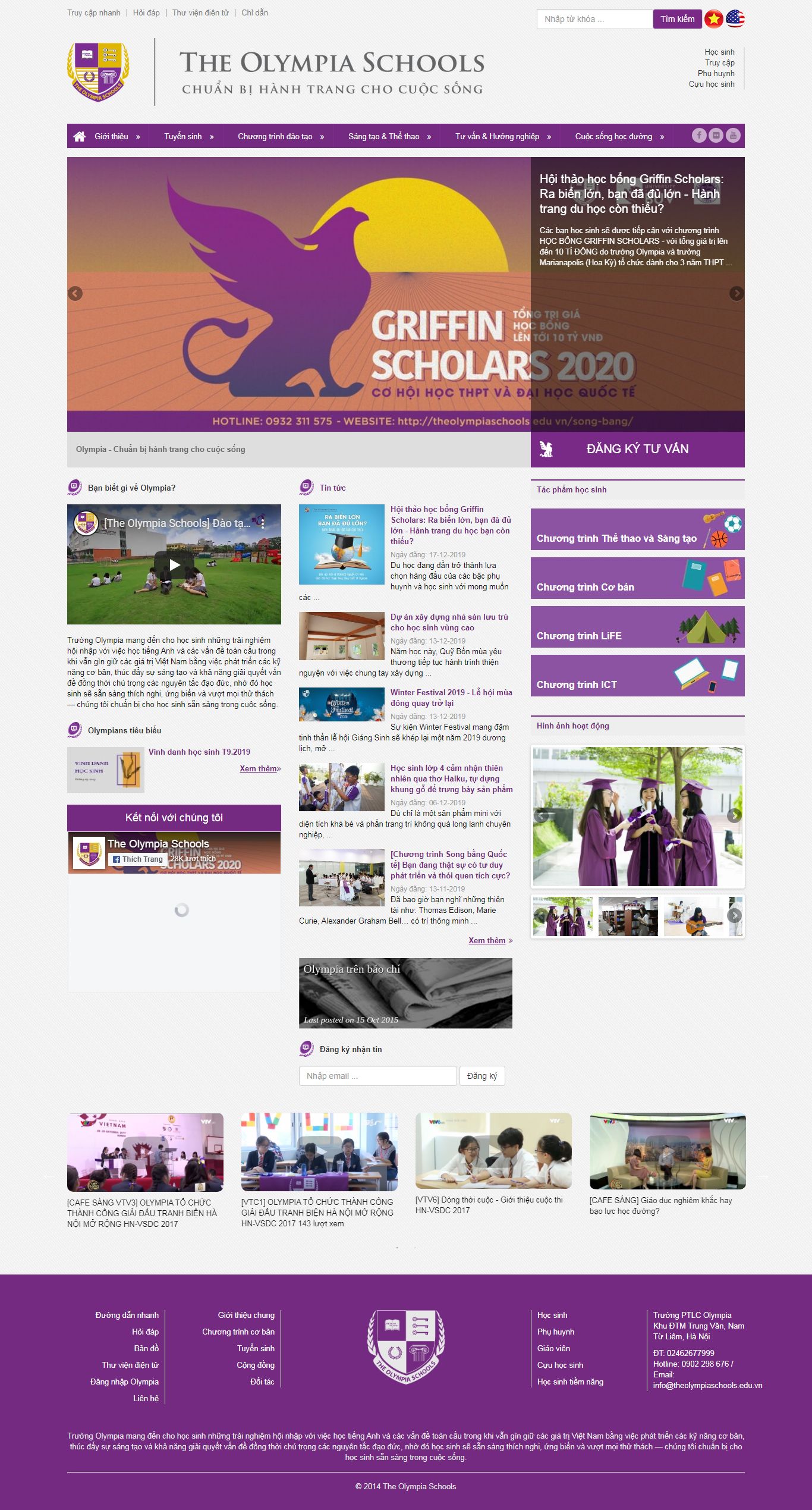 Thiết kế Web tiểu học - theolympiaschools.edu.vn