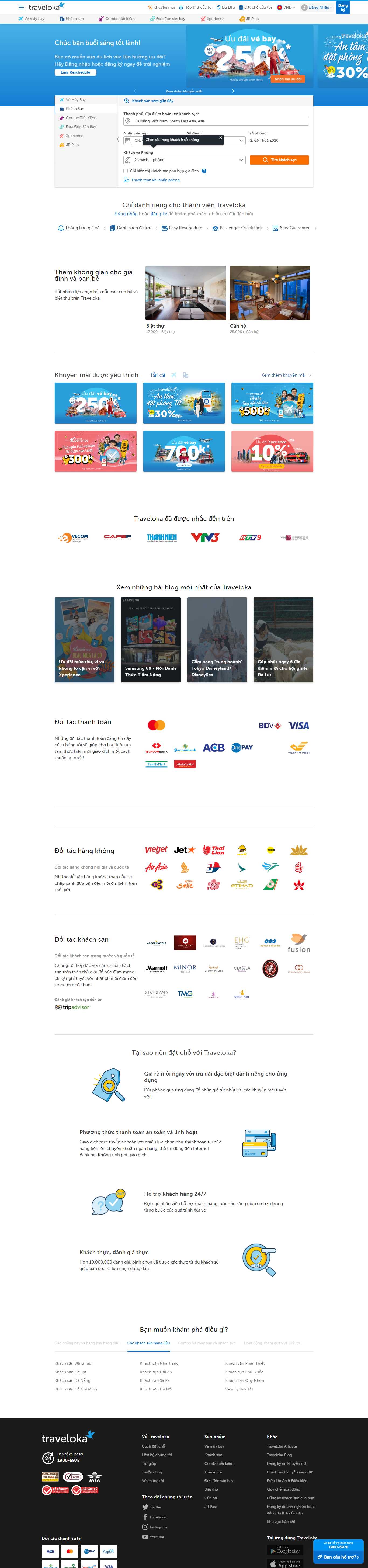 Thiết kế web vé máy bay giá rẻ - www.traveloka.com