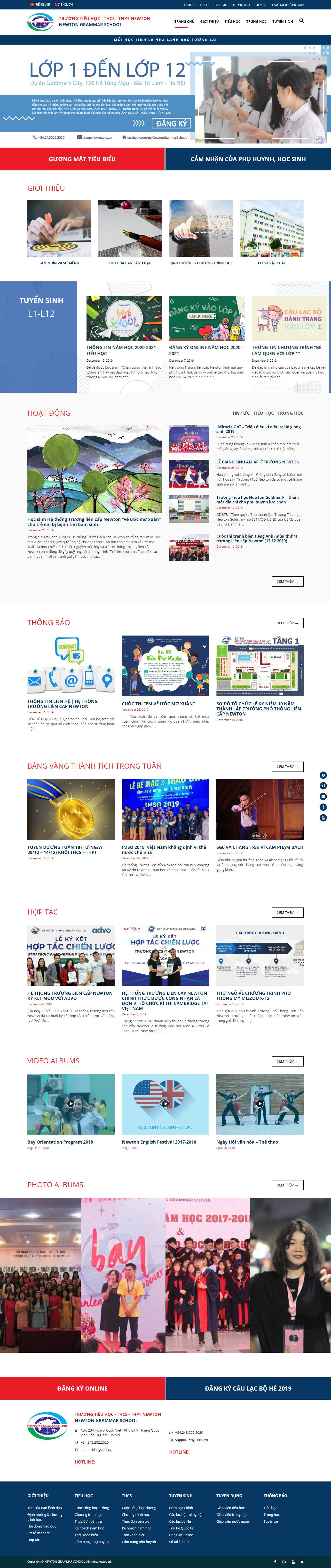Thiết kế web trường cấp 1 - ngs.edu.vn
