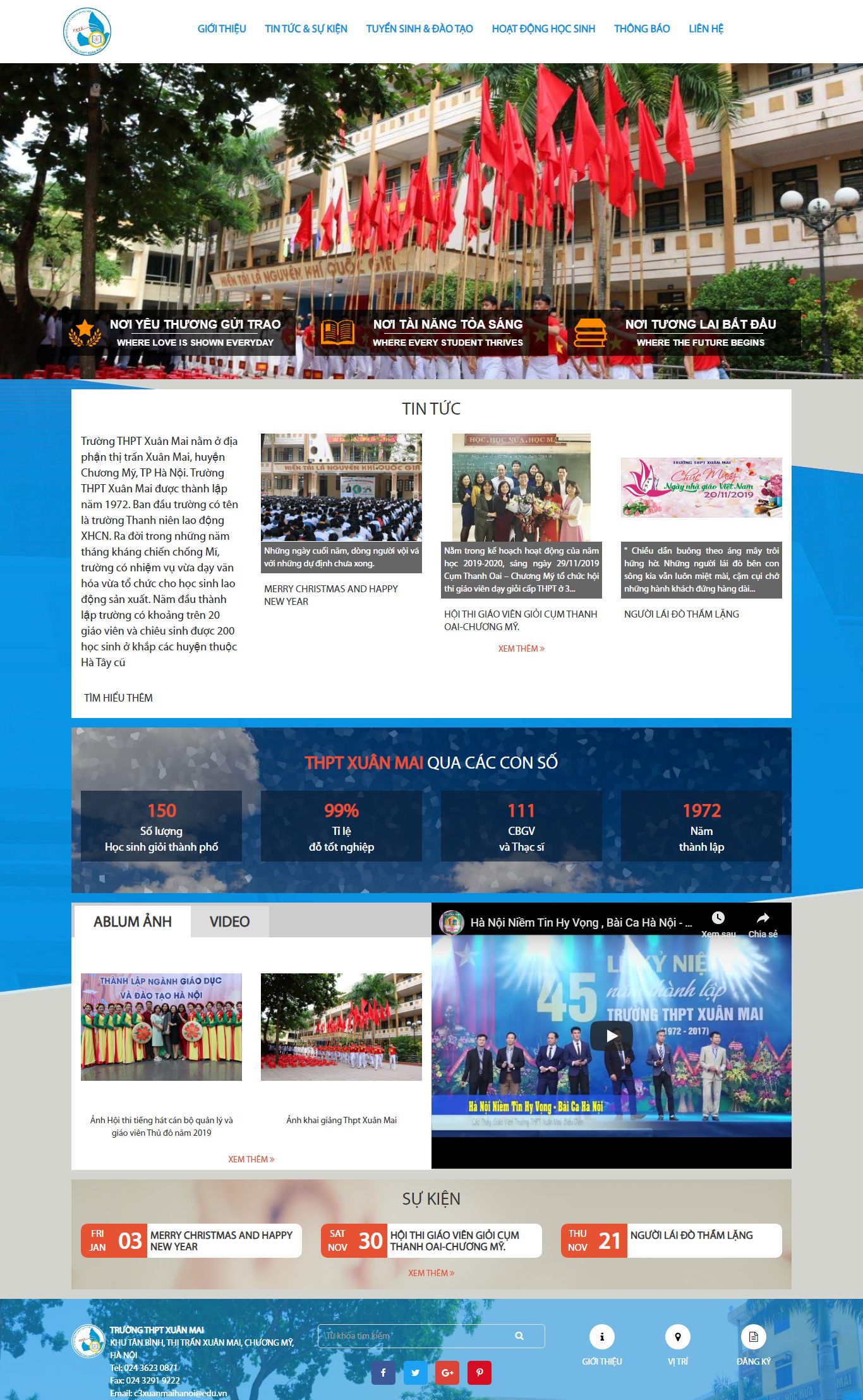 Thiết kế Web trung học phổ thông - thptxuanmai.edu.vn