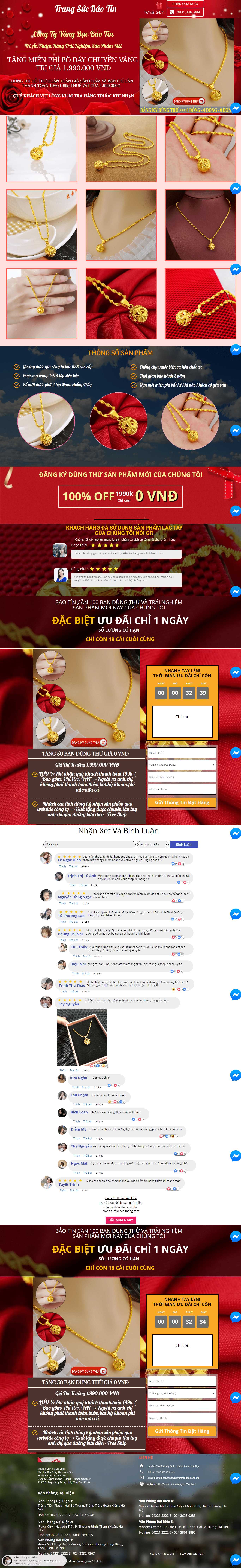 Thiết kế Landing page web - quatang.baotintrangsuc7.online
